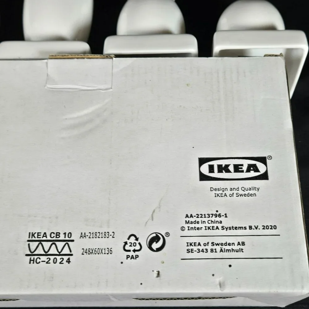 IKEA KRINGGA Modernist Ceramic Vases Set of 4 White New Boxed Pottery Sculptural